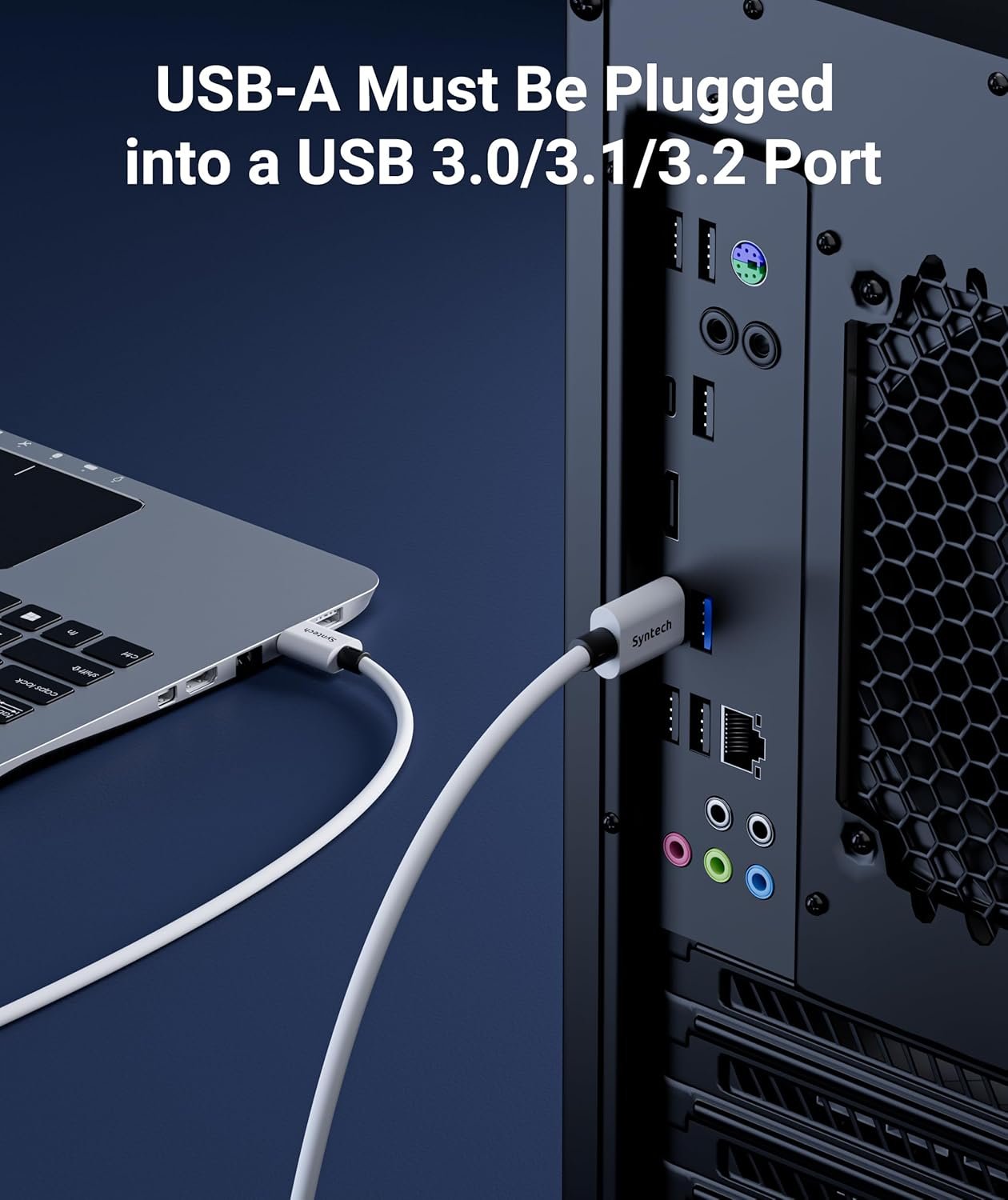 Syntech Link Cable 16FT for PCVR Compatible with Oculus/Quest 3/Meta Quest 3S, Quest2/Pro/Pico 4/Ultra Accessories and PC/SteamVR, High Speed PC Data Transfer, USB 3.0 to USB C Cable for VR Headset - Image 6