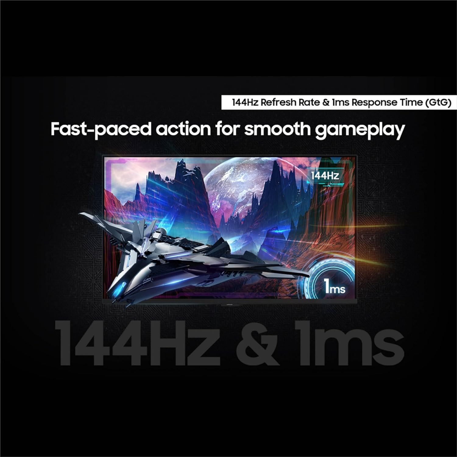 Samsung 32” Odyssey G7 (G70D) 4K UHD IPS 144Hz 1ms(GtG) Smart Gaming Monitor, G-Sync Compatible, AMD Freesync Premium, Vivid Colors, Adjustable Stand, Black Equalizer, LS32DG702ENXZA - Image 7