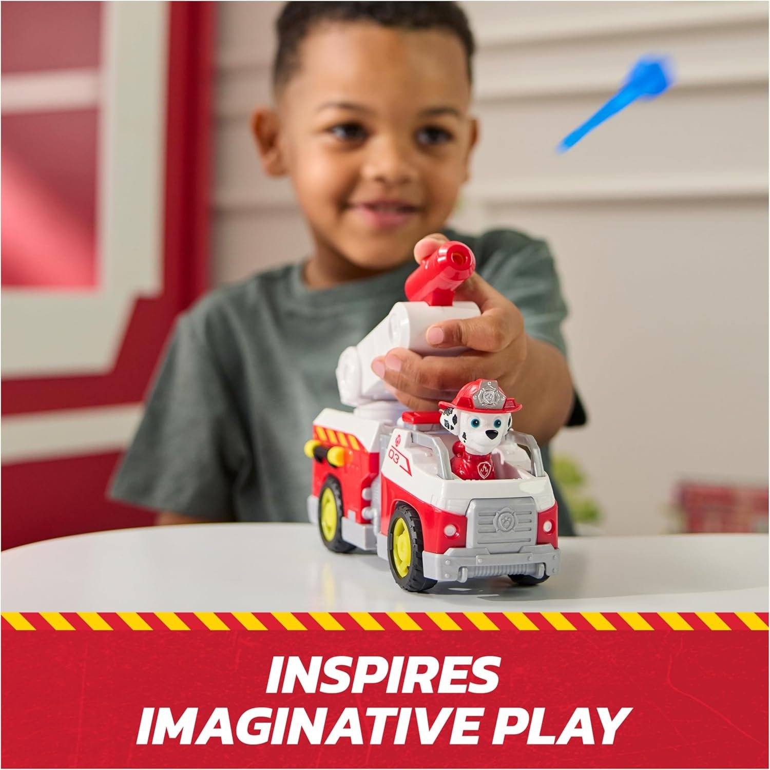 Paw Patrol Fire Rescue: Marshall Rescue Fire Engine with Action Figure & Projectile Launcher & Toy Truck, Kids Toys for Boys & Girls Ages 3 and Up - Image 7