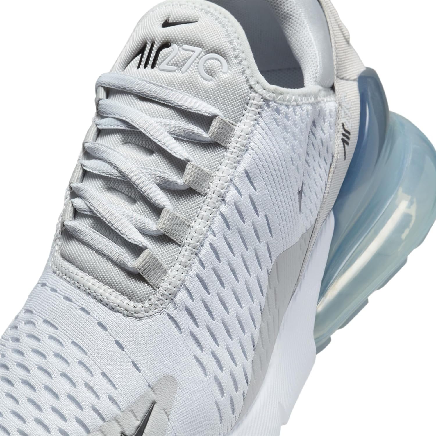 Nike Air Max 270 Women's Shoes (AH6789-018, Pure Platinum/Light Smoke Grey/Metallic Silver/Black) - Image 7