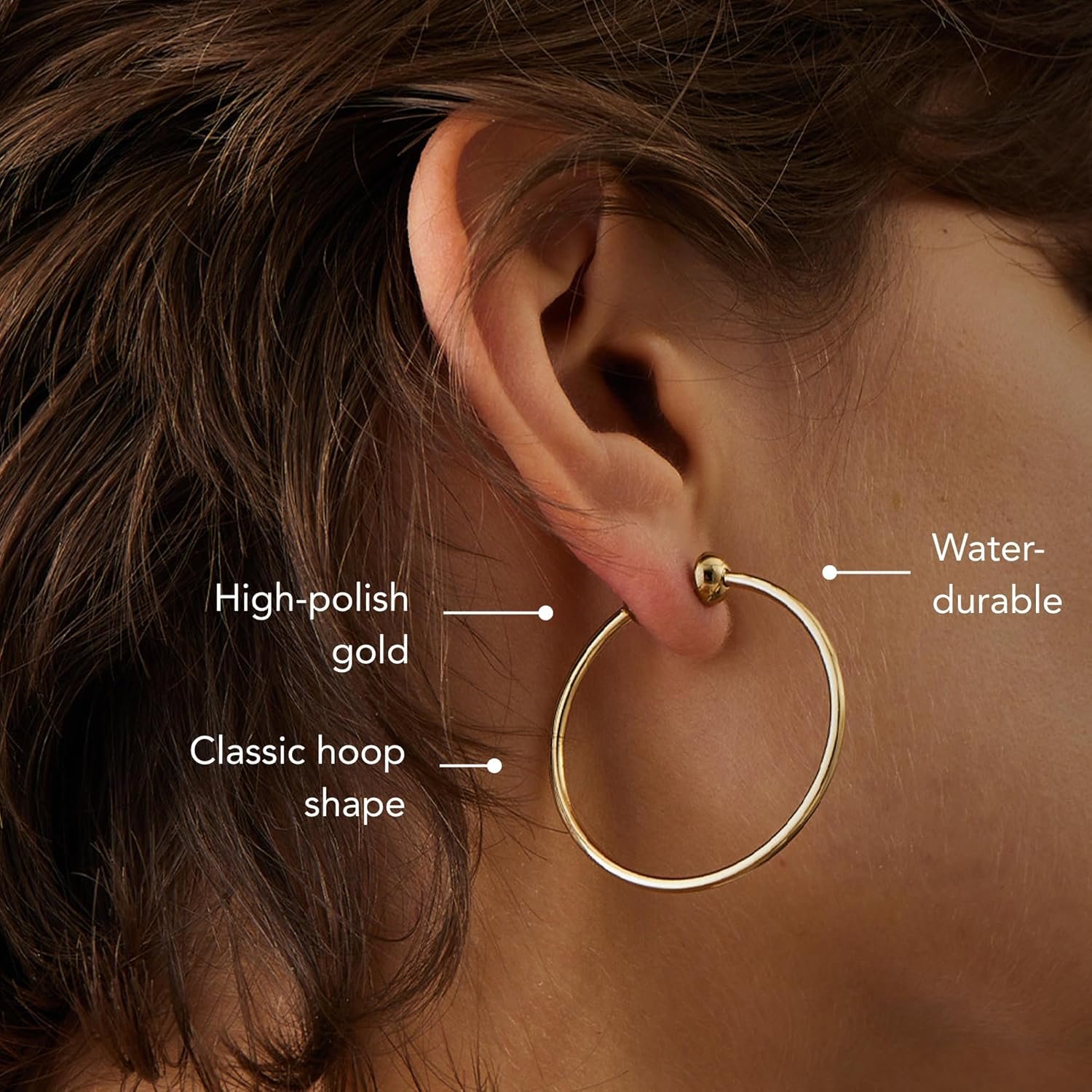 JENNY BIRD Icon Hoop Earrings - Medium - Image 2