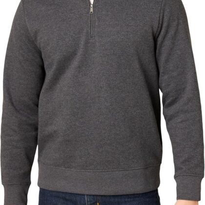 Amazon Essentials mens Long-Sleeve Quarter-Zip Pullover Fleece Sweatshirt