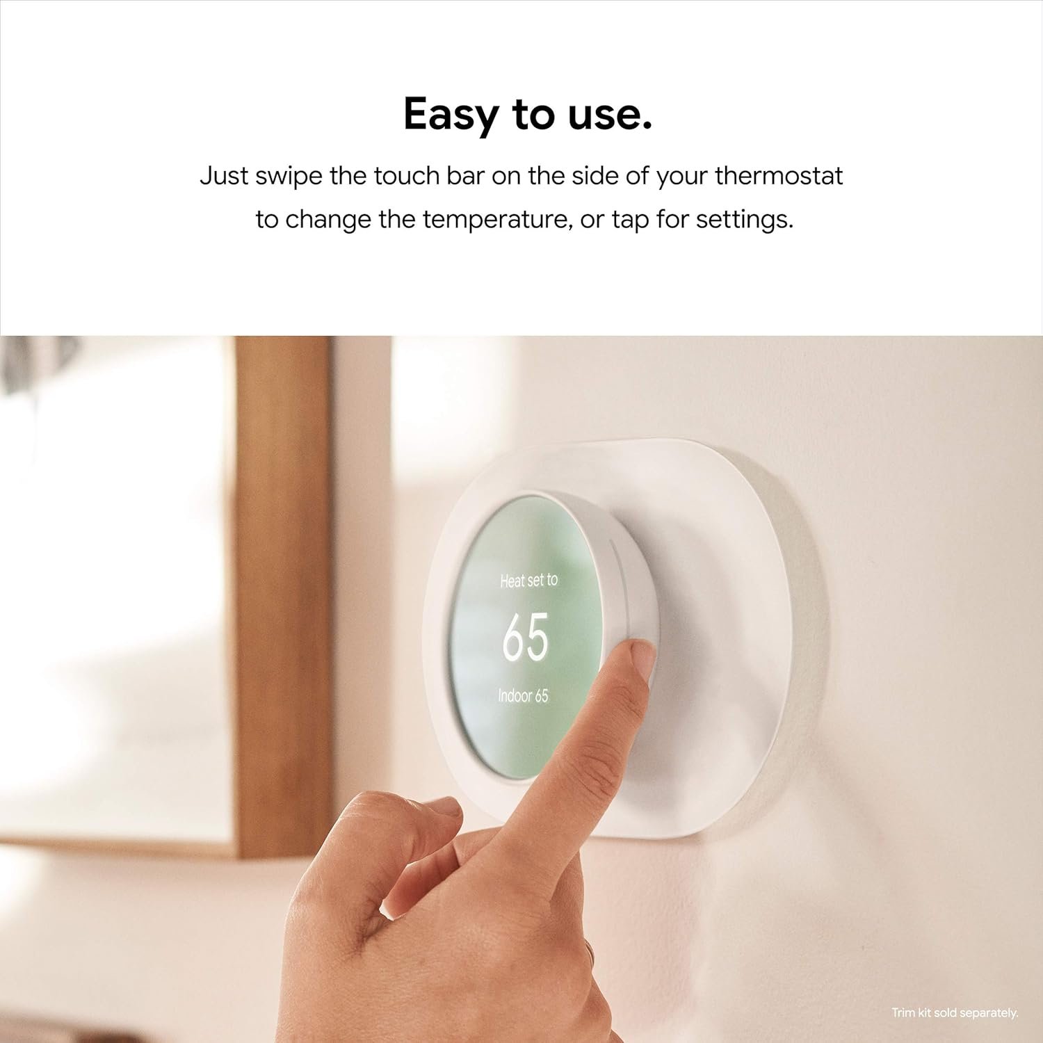 Google Nest Thermostat - Smart Thermostat for Home - Programmable Wifi Thermostat - Fog - Image 7