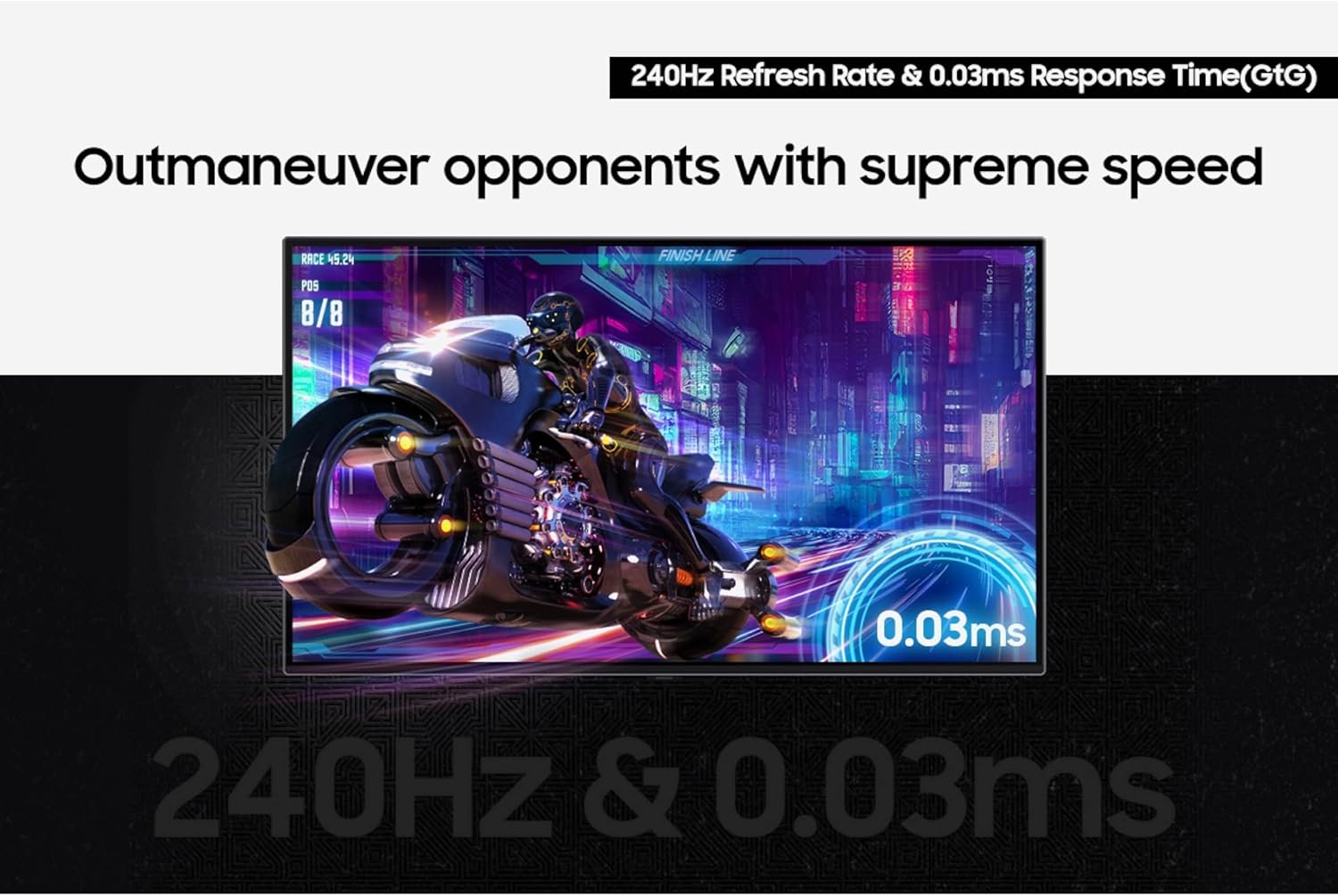 Samsung 32" Odyssey OLED G8 (G80SD) Series 4K UHD Smart Gaming Monitor w QD-OLED, 240Hz 0.03ms, G-Sync Compatible, Glare-Free Display, Sleek Metal Design, LS32DG800SNXZA, 3 Yr Warranty - Image 7
