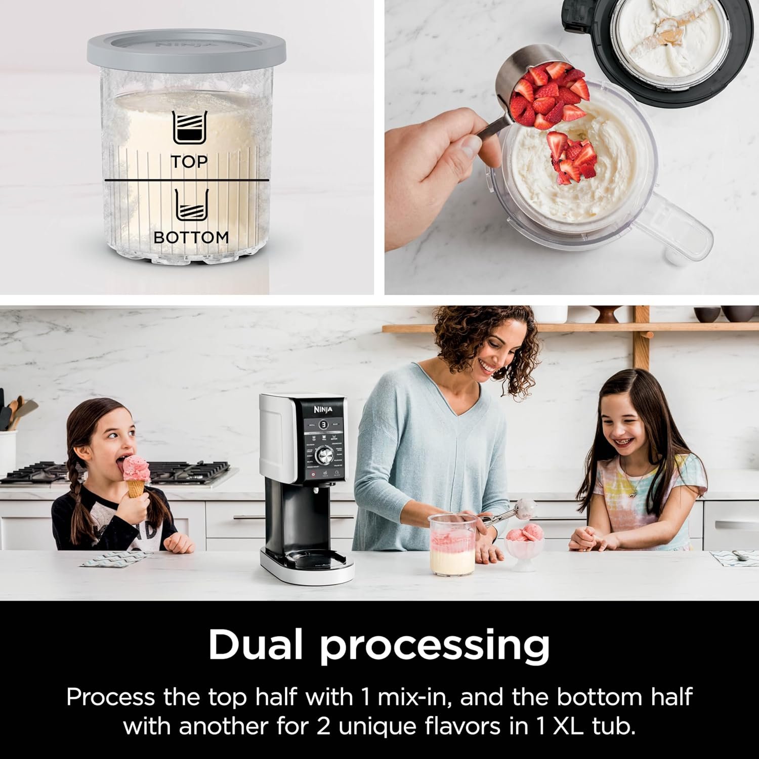 Ninja CREAMi Deluxe Ice Cream & Frozen Treat Maker, Includes (4) Family-Sized 24 oz. Tubs, for Ice Cream, Sorbet, Milkshakes, Frozen Yogurt, & More, 11-in-1, XL Capacity, Silver - Image 9