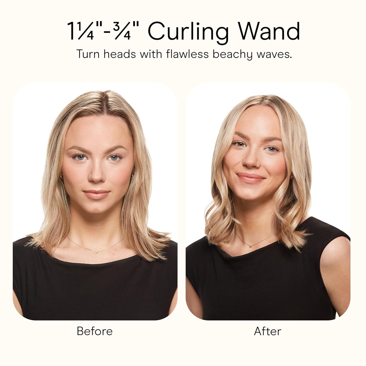 Conair Double Ceramic Tapered Curling Wand, Hair Wand Tapers 1¼ Inch to ¾ Inch to Produce Beachy Waves, 30 Heat Settings, For All Hair Types and Textures, White - Image 9