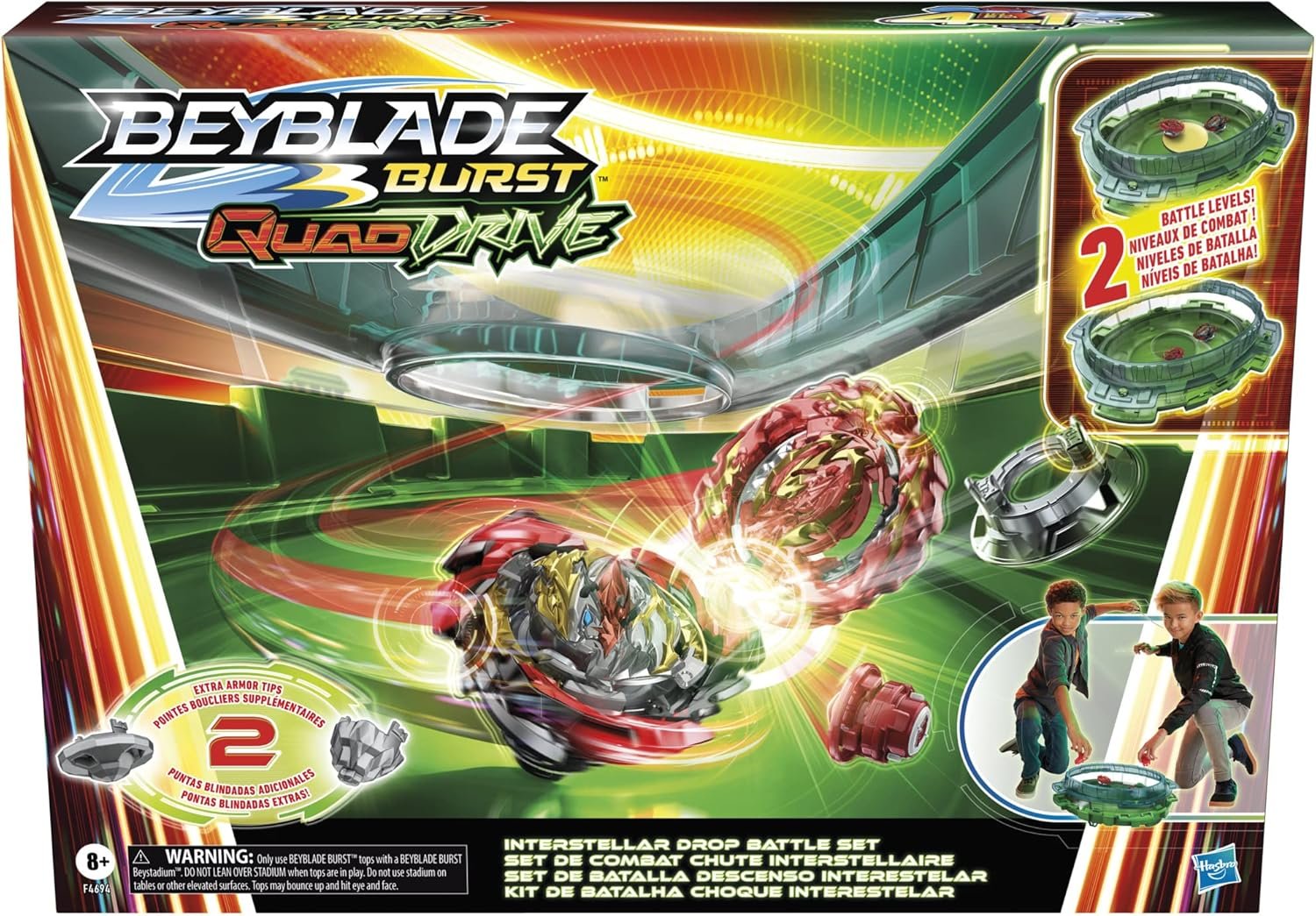 Hasbro F4694 / F4694AS00 / F4694AS00 Beyblade Burst QuadDrive Interstellar Drop Battle Set Game - Image 2