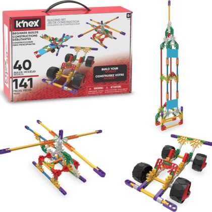 K'NEX - 40 Model Building Set‚ 141 Pieces, STEM Toy, Engineering Play, Creative Construction‚ Ages 5+