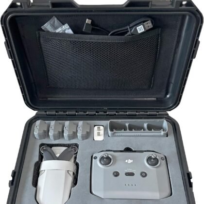 Waterproof Case for DJI Mini 4K Hard Carrying Case Compatible with DJI Mini 2 & 2SE Drone and Fly More Combo Set Black