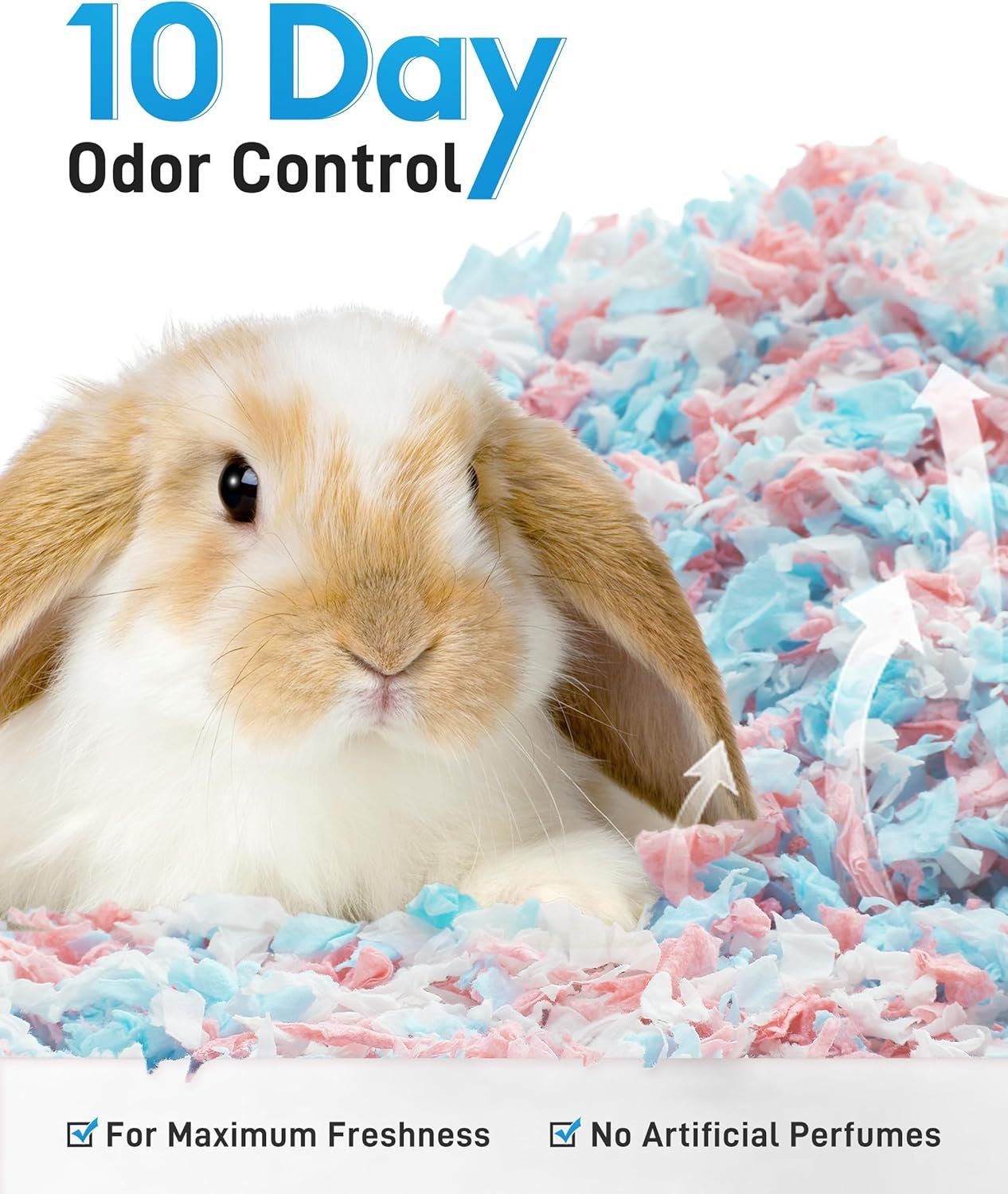 BUCATSTATE Hamster Bedding 50L, 99% Dust-Free Guinea Pig Bedding Odor Control Paper Bedding, Cozy Small Animal Bedding for Rabbit Rat Syrian Dwarf Hamsters Gerbils (Confetti) - Image 5