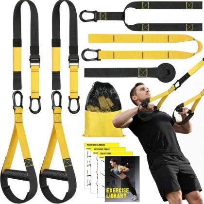 Home Resistance Training Kit - Bodyweight Resistance Bands with Handles, Door Anchor, Fitness Straps for Full-Body Workout, Heavy Duty Exercise Bands for Home Gym