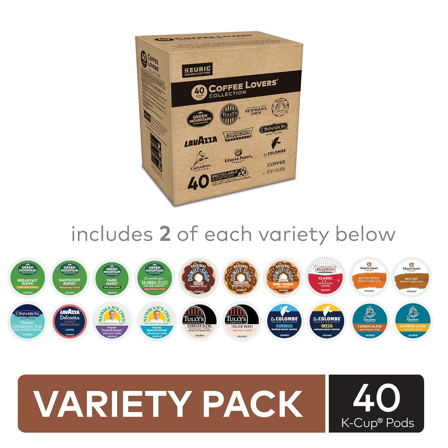 Keurig® Coffee Lover's Collection Variety Pack, Keurig Single Serve K-Cup Pods, 40ct - Image 2