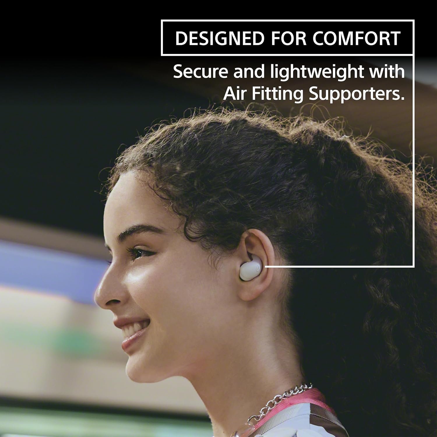 Sony LinkBuds Fit Truly Wireless Noise Canceling Earbud Headphones, Small & Light with Newly Developed Air Fitting Supporters, Black - Image 2