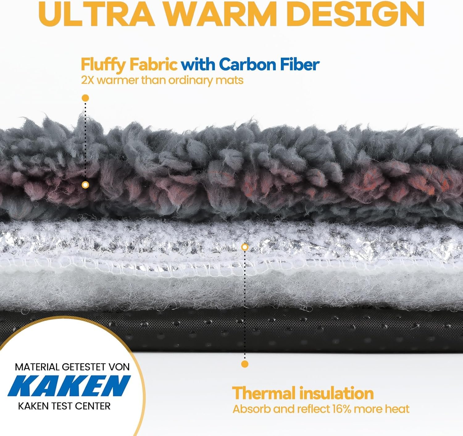 Self Warming Cat Bed Self Heating Cat Dog Mat 24 x 18 inch Extra Warm Thermal Pet Pad for Indoor Outdoor Pets with Removable Cover Non-Slip Bottom Washable Non Electric - Image 3