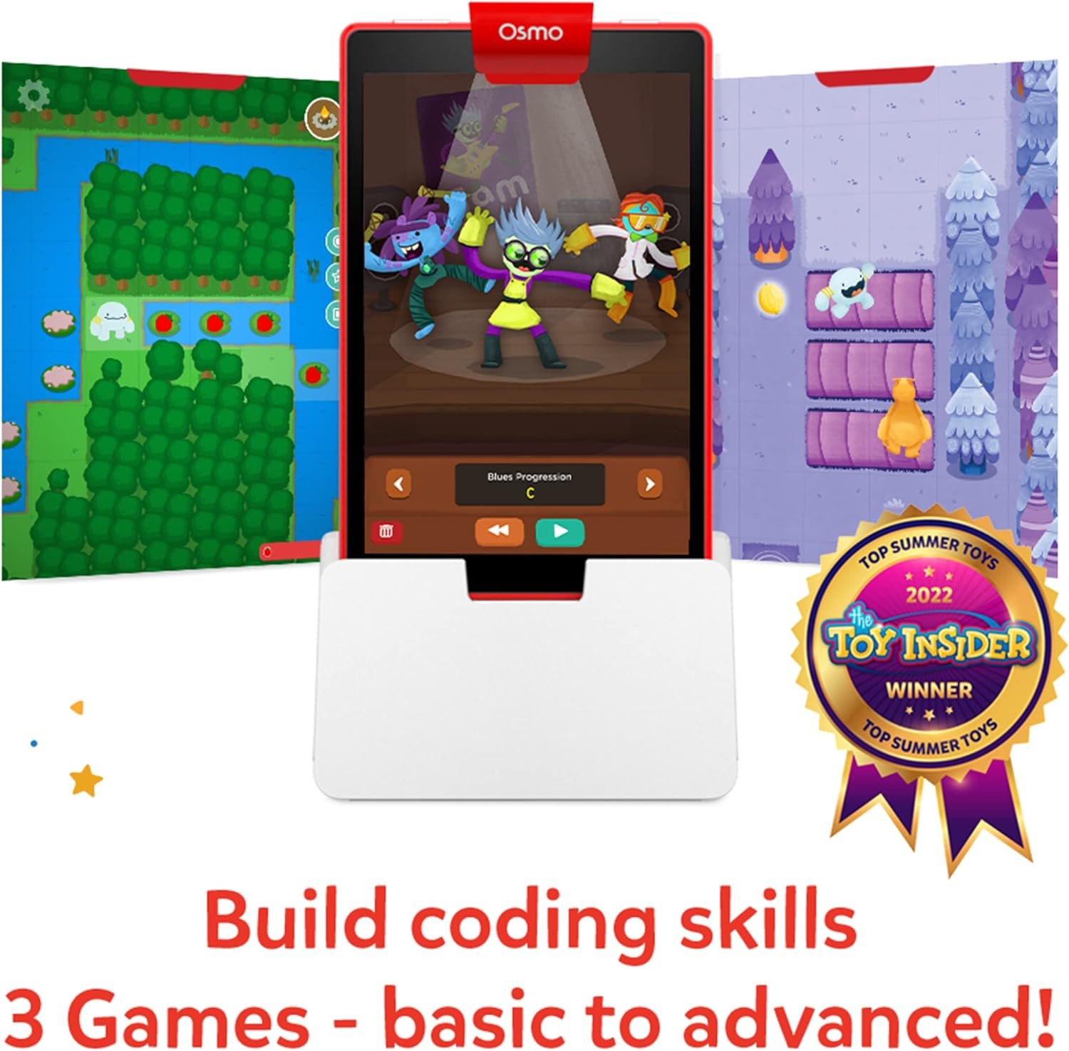 Osmo-Coding Starter Kit for Fire Tablet-3 Educational Learning Games Ages 5-10+-Learn to Code,Coding Basics & Coding Puzzles-STEM Toy Gifts,Boy & Girl(Osmo Fire Tablet Base Included-Amazon Exclusive) - Image 2