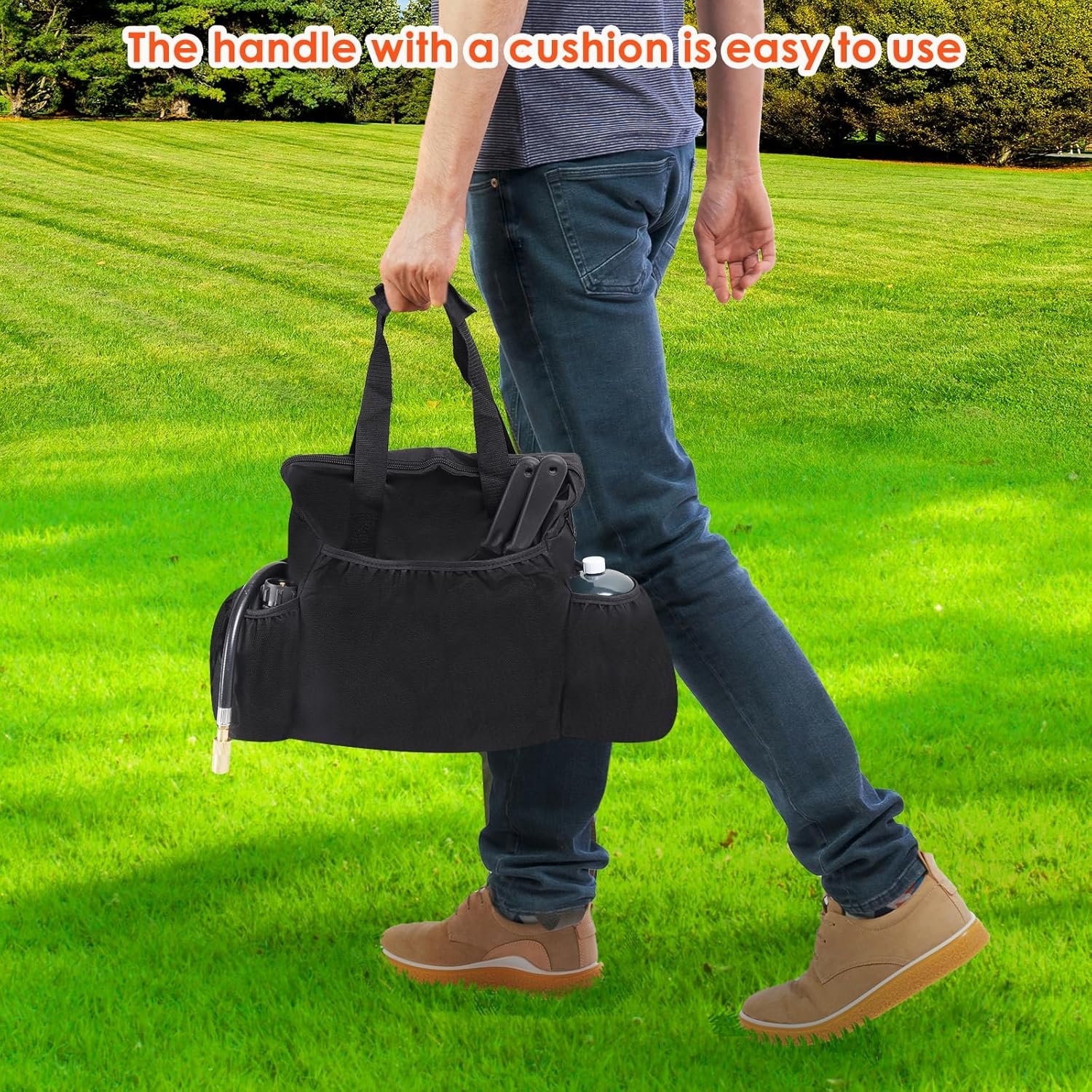 Carry Case for Coleman Road Trip 285/225/LX/LXE/LX Grill Grates, Portable Grill Accessories Organizer for Outside, Compatible with Swaptop Cast Iron - Image 4