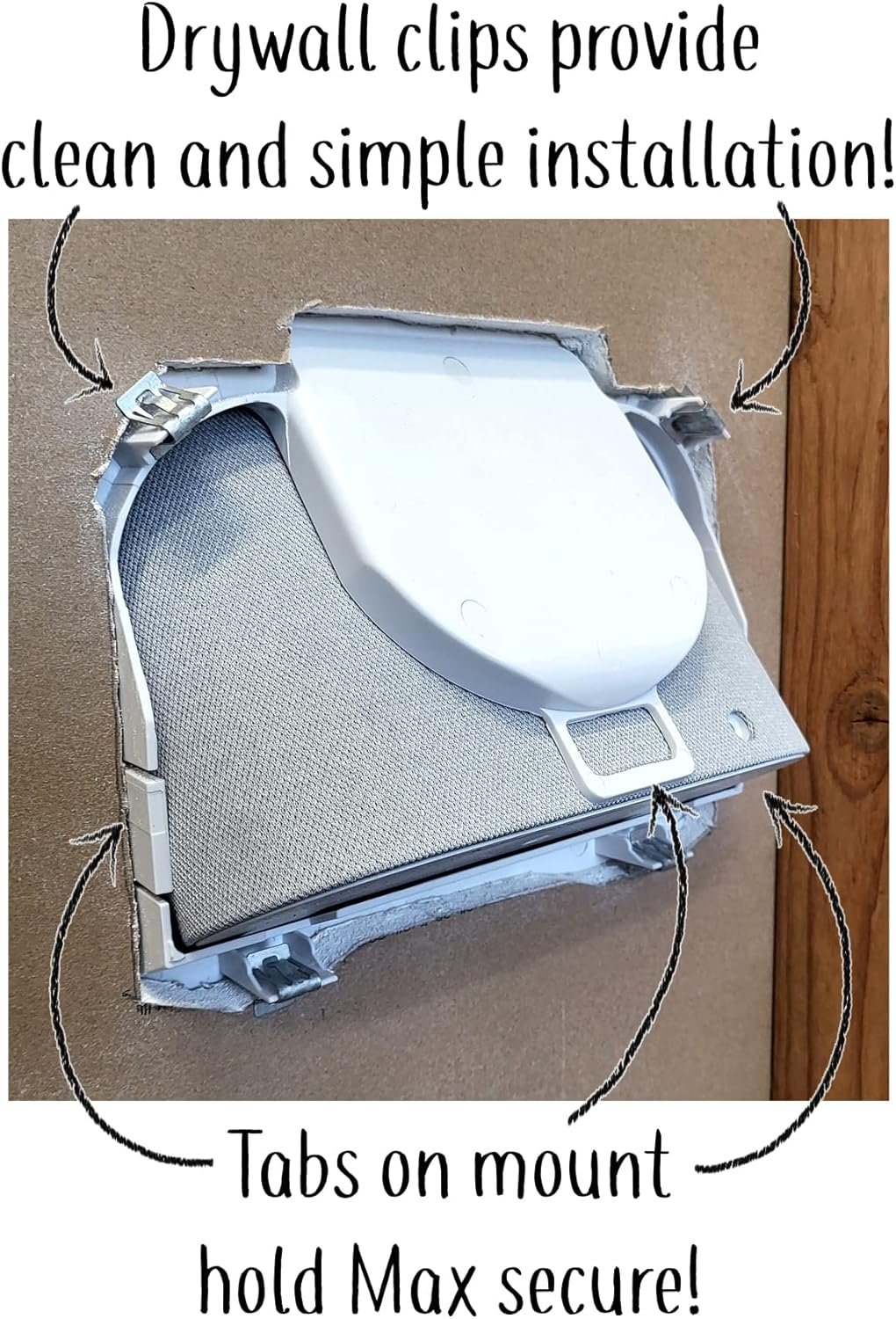 Mount Genie Simple Built-in Google Nest Hub MAX Wall Mount: The Perfect Smart Home Command Center | Fully Exposed Speakers | Designed in The USA - Image 5