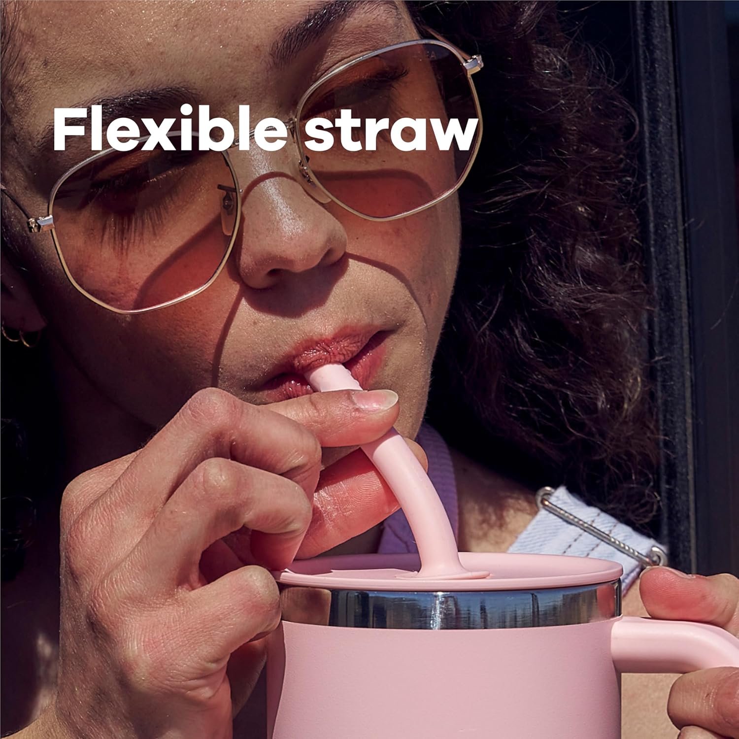 Hydro Flask Travel Tumbler with Handle, Lid and Straw - Insulated Stainless Steel in 40 Oz Surf Blue - Image 6