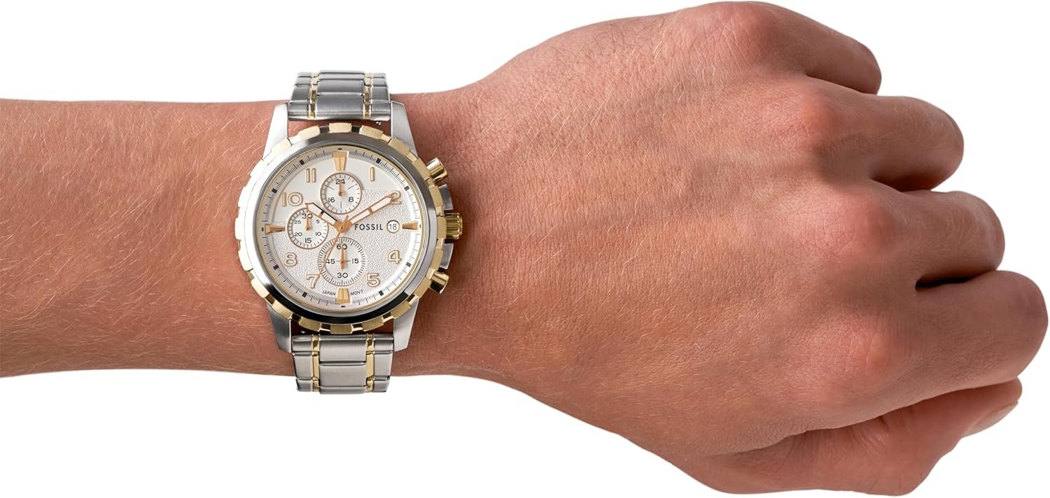 Fossil Men's Dean Quartz Stainless Steel Chronograph Watch - Image 4