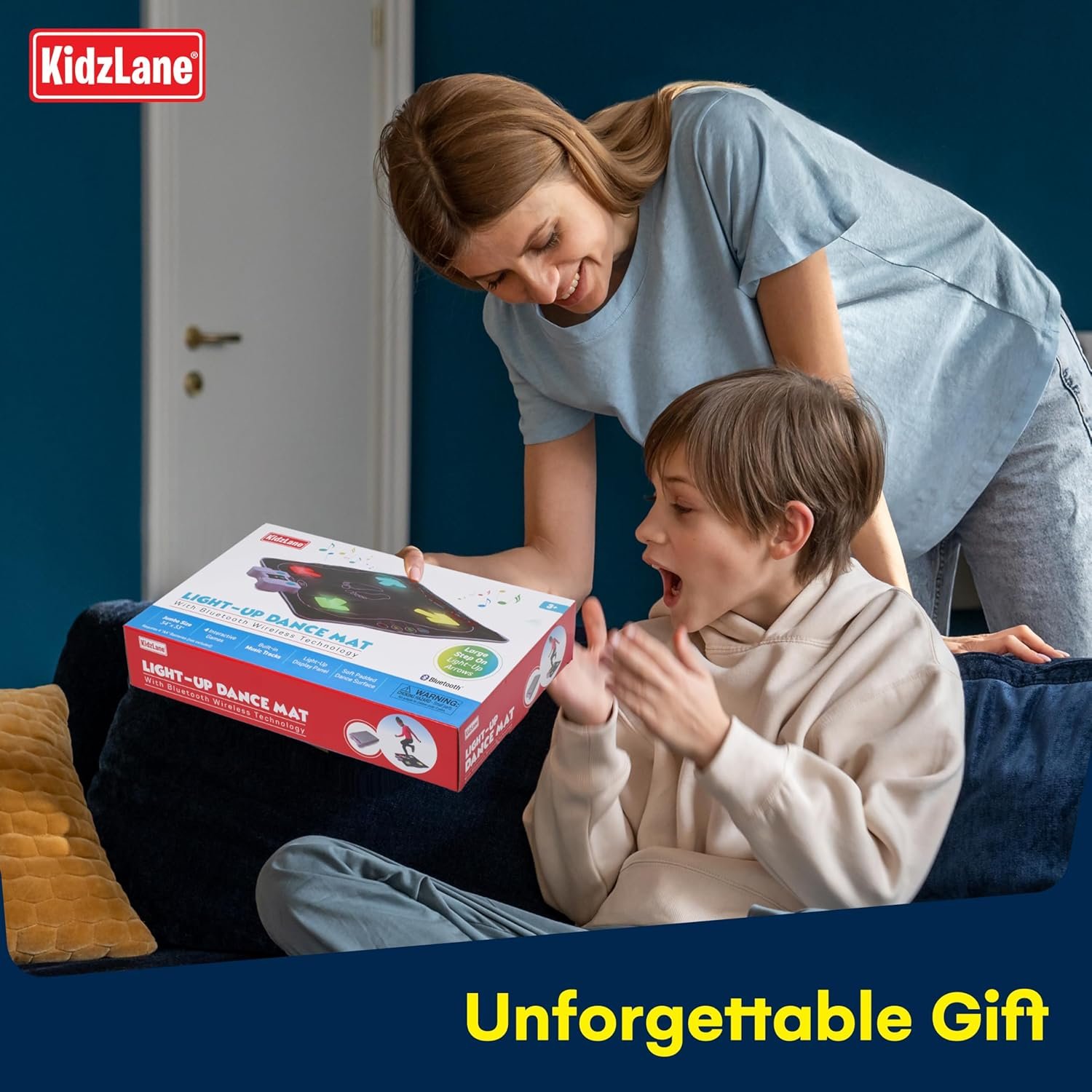 Kidzlane Electronic Dance Mat for Kids 8-12, Wireless Kids' Dance Pad with Bluetooth/AUX, Built-in Music, 5 Challenge Levels, 4 Modes - Interactive Toys for Children, Ages 6 and Up - Image 6