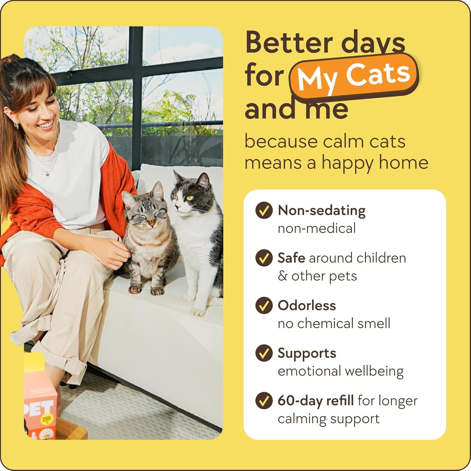 TherapetMD 60-Day Cat Calming Diffuser - Cat Pheromone Diffuser for Stress, Pee Spraying, Cat Fighting, Aggression, Excessive Meowing & Scratching - 60-Day Refill Included - Image 7