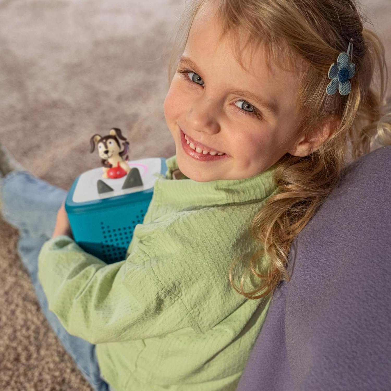 Toniebox 2 Audio Player Starter Set for Kids 1+ with Playtime Puppy - Tropical Teal - Image 2