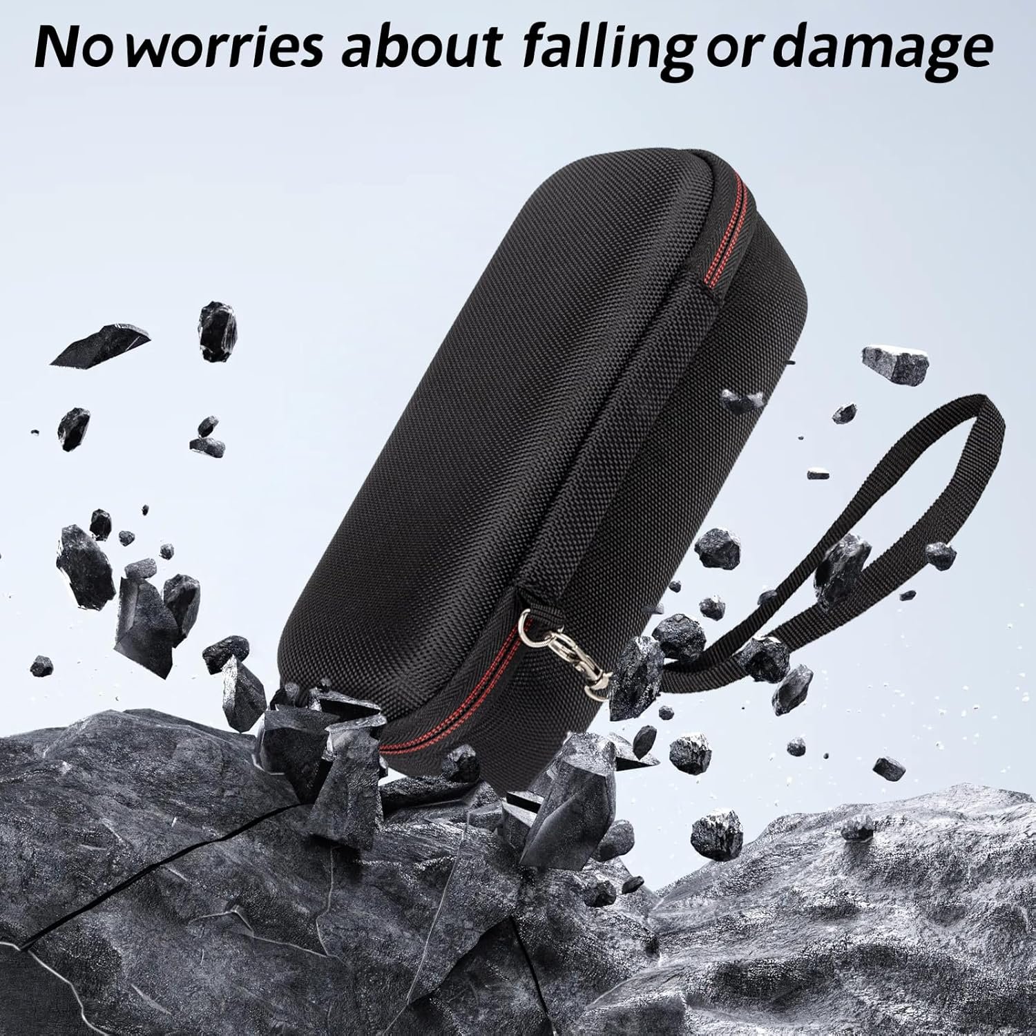 Hard Protective Case for Ray-Ban Meta Smart Glasses – Compatible with Wayfarer/Skyler/Headliner & Charging Box – Durable Travel Eyewear Case with Soft Interior & Wrist Strap (Black) - Image 5