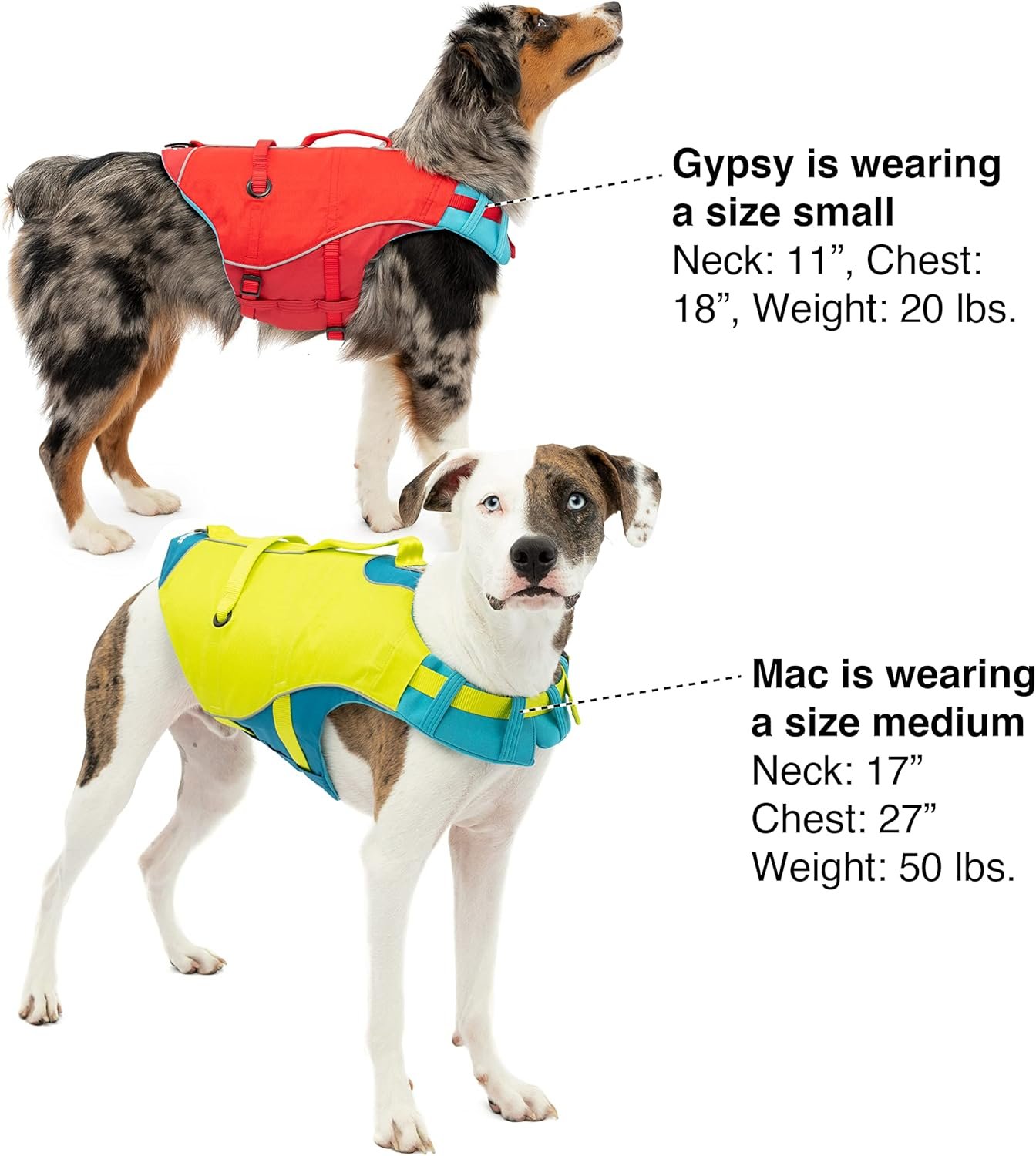Kurgo Surf n' Turf Dog Life Jacket, Adjustable Dog PFD, Reflective Floatation Vest for Small to Large Pets (Yellow/Blue, X-Small) - Image 6