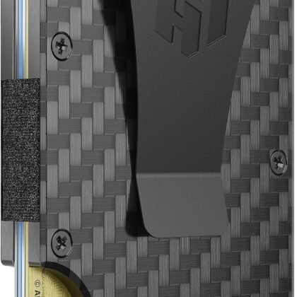 Hayvenhurst Wallet For Men - Reinvented Design Men's Wallet - Slim, Minimalistic & Seamless, Blocks RFID Scanners with a Money Clip (Carbon Fiber)