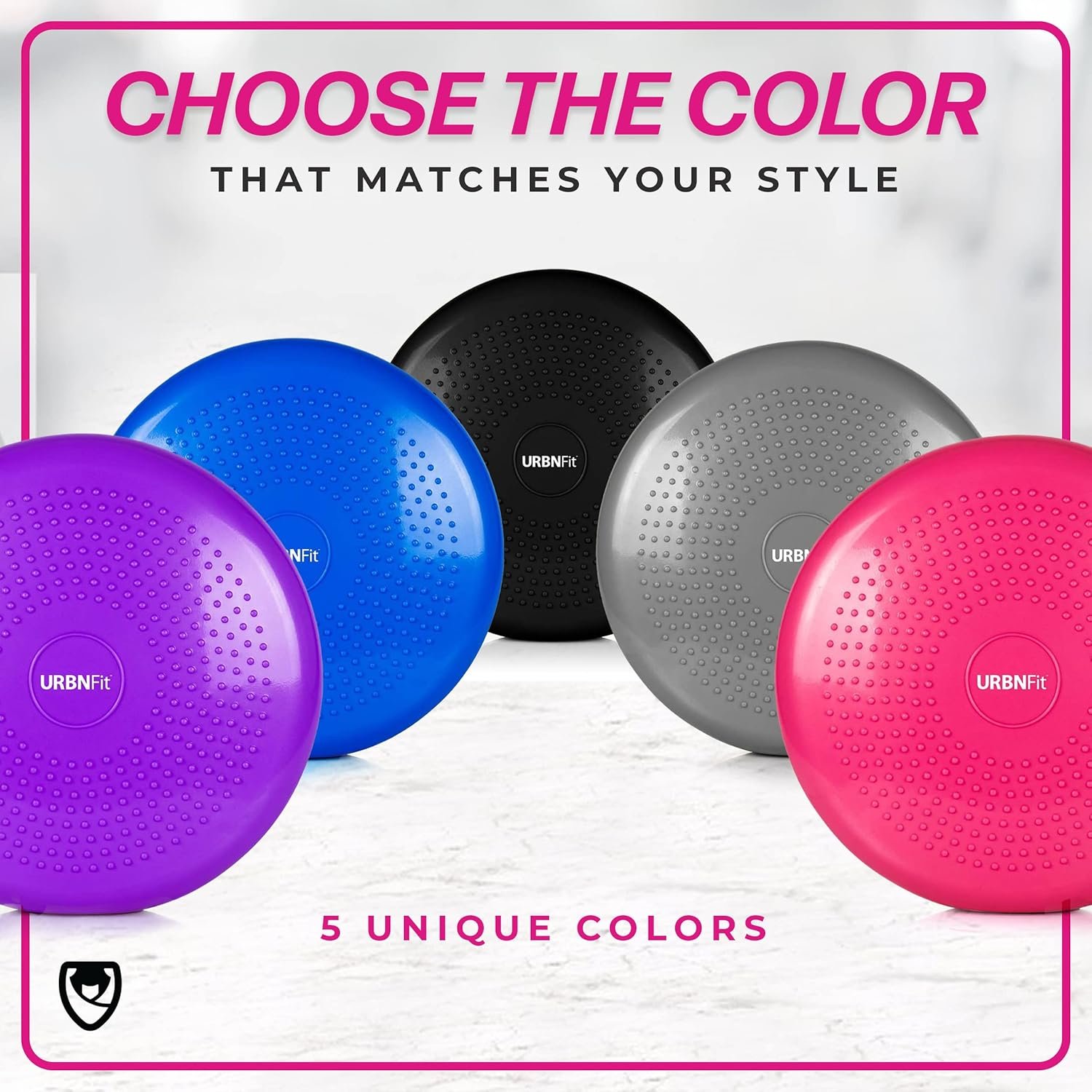 URBNFit Wobble Cushion - Balance Disc for Core Stability, Strengthening, Physical Therapy Exercise, Office Chair or Kids Classroom - Sensory Wiggle Seat Pad w/Air Pump - Image 8