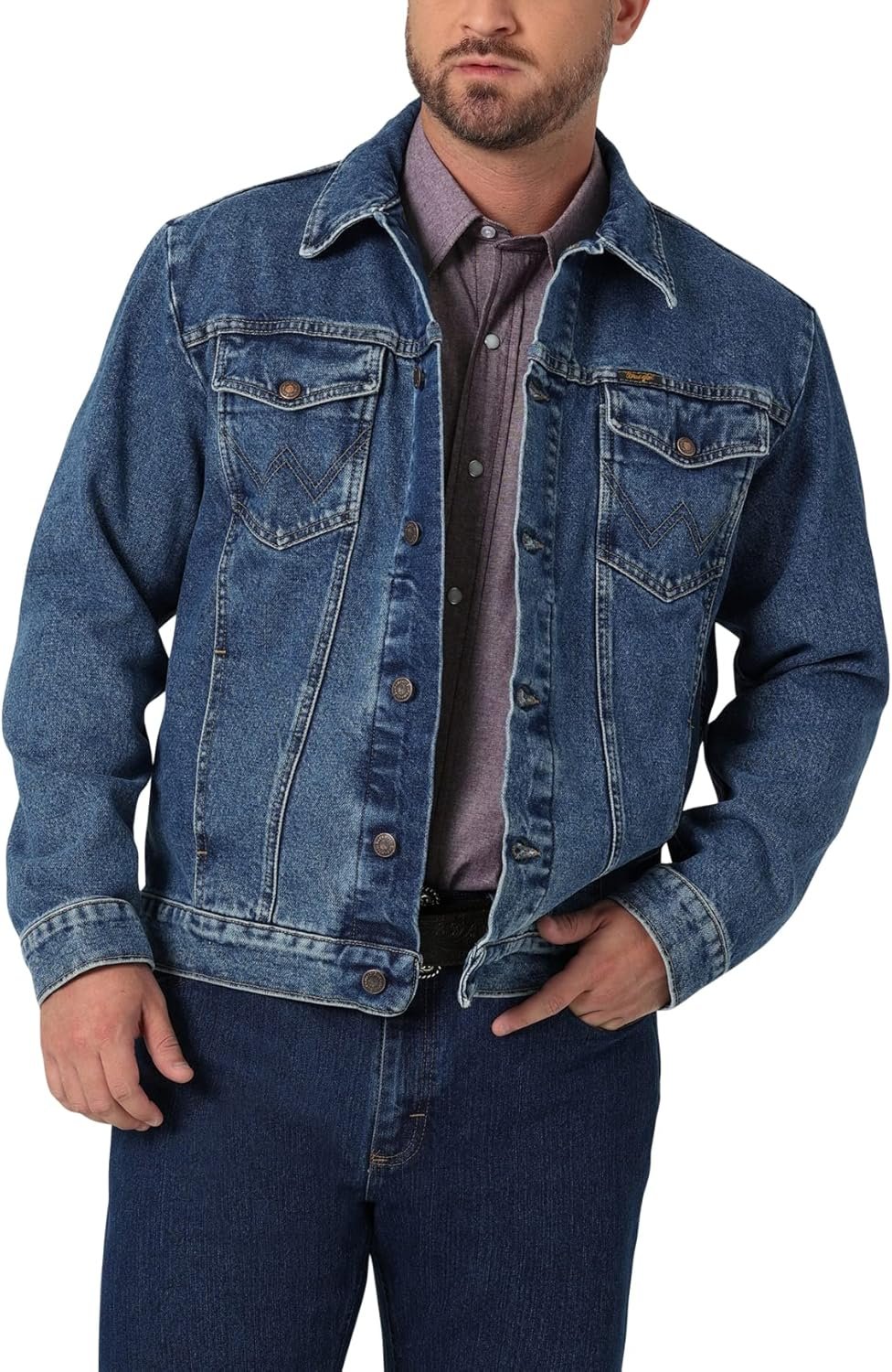 Wrangler mens Cowboy Cut Western Unlined Denim Jacket