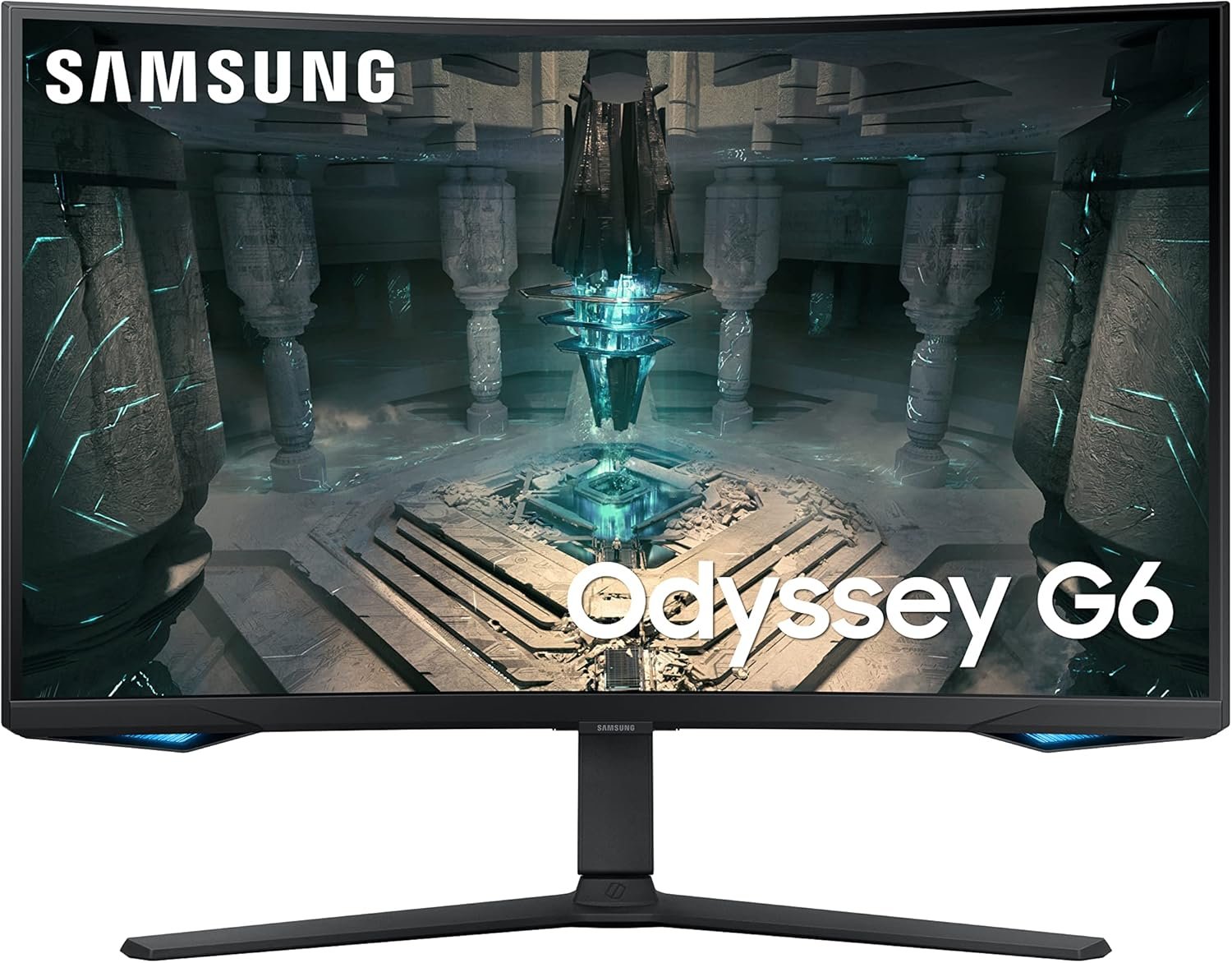 Samsung 32" Odyssey QHD G65B Curved Gaming Monitor, 240Hz, 1ms (GTG), HDR 600, Gaming Hub, 1000R, AMD FreeSync Premium Pro, LS32BG652ENXGO