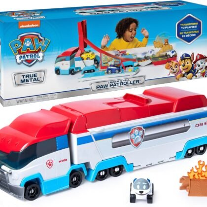 PAW Patrol, Launch’N Haul PAW Patroller, Transforming 2-in-1 Track Set for True Metal Die-Cast Vehicles, Kids Toys for Boys & Girls Ages 3 and Up