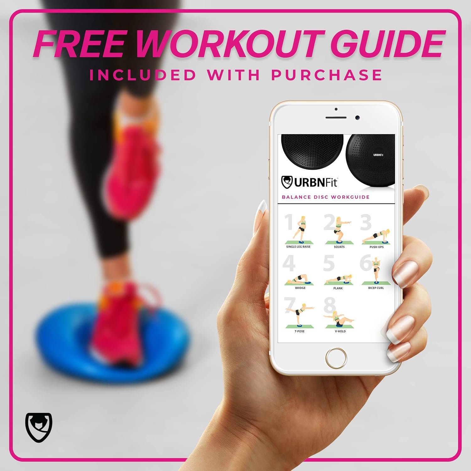 URBNFit Wobble Cushion - Balance Disc for Core Stability, Strengthening, Physical Therapy Exercise, Office Chair or Kids Classroom - Sensory Wiggle Seat Pad w/Air Pump - Image 9