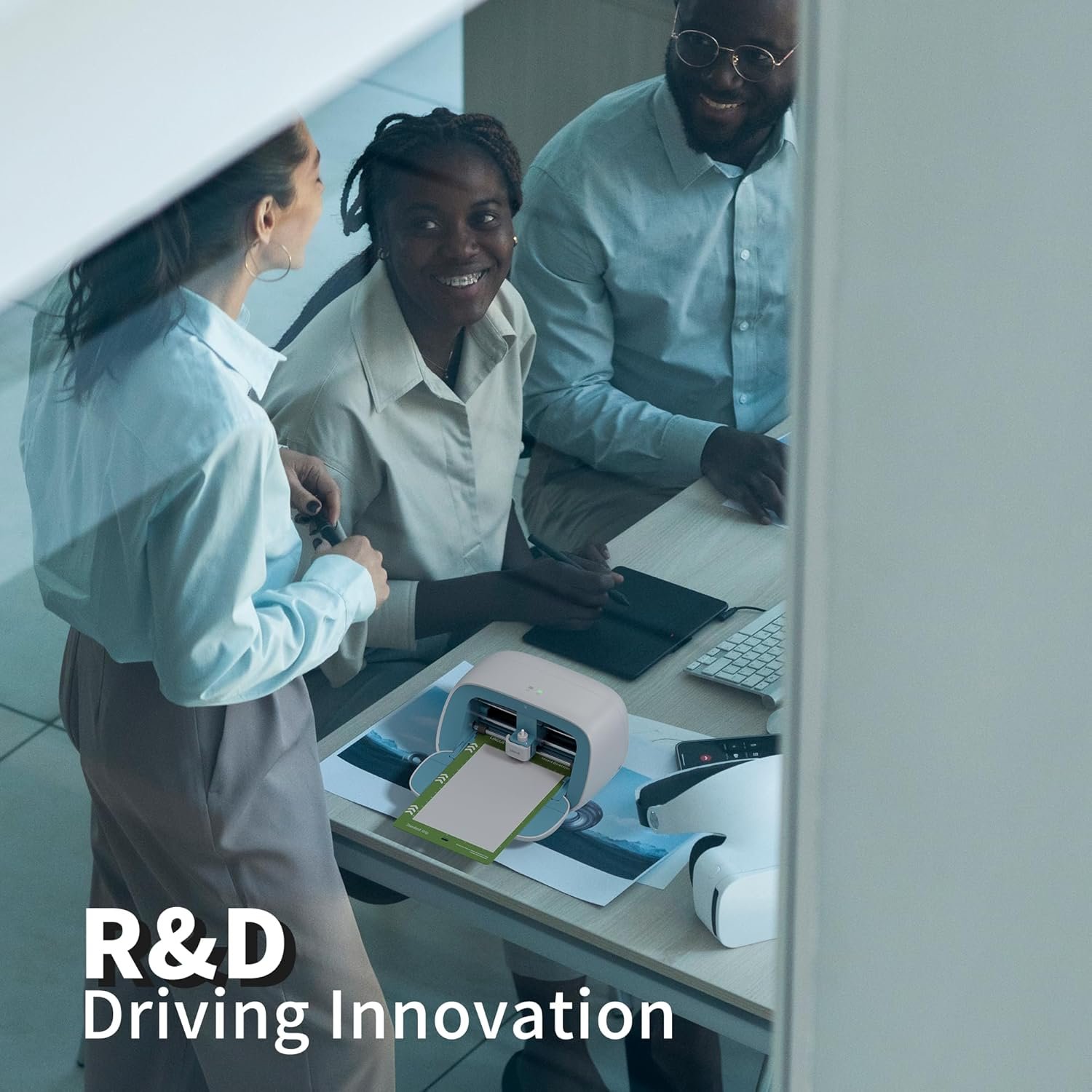 Likcut Vinyl Cutter Machine, Smart Sticker Maker Glee S501 for DIY Joy, Portable Cutting Tool for Crafting Beginner, Compact Design for Home & School Craft Projects, DIY Home Decor, Blue - Image 9