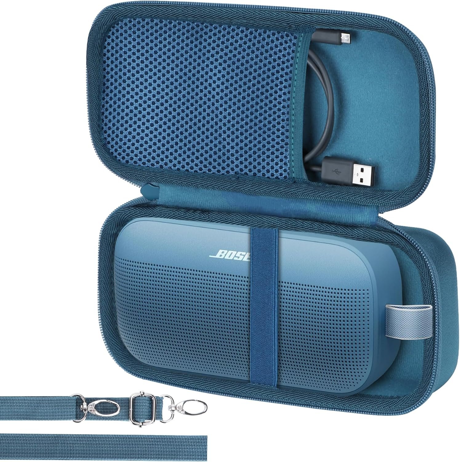 Hard Case Compatible with Bose SoundLink Flex 2nd Gen/Bose SoundLink Flex Portable Speaker, Blue Dusk Case - Image 2