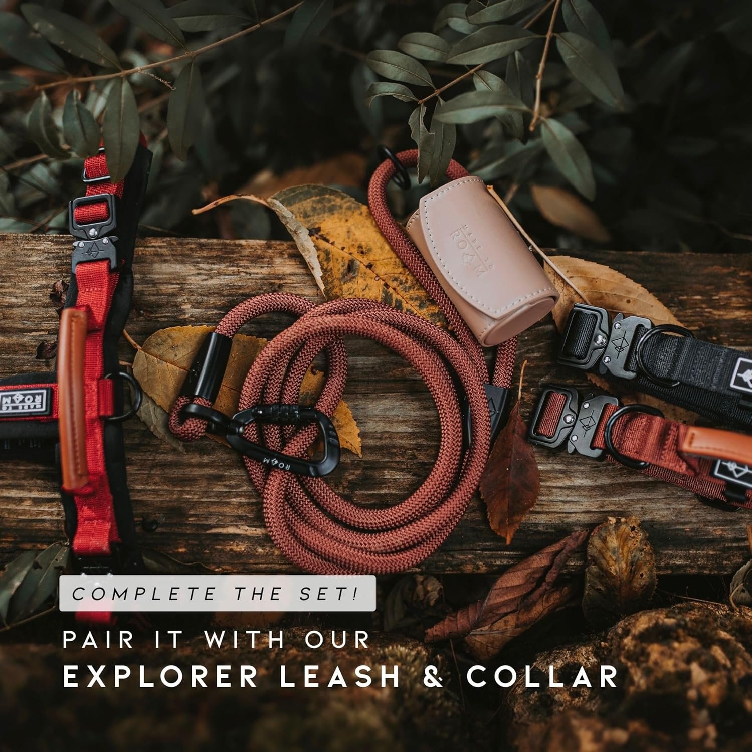 MADE TO ROAM Premium Explorer Harness - Y-Shaped Dog Harness with Adjustable Durable Nylon, Soft Padding, Metal Buckles and Leather Handle for Small, Medium, Large Dogs (Oregon Haze, Size 1) - Image 5