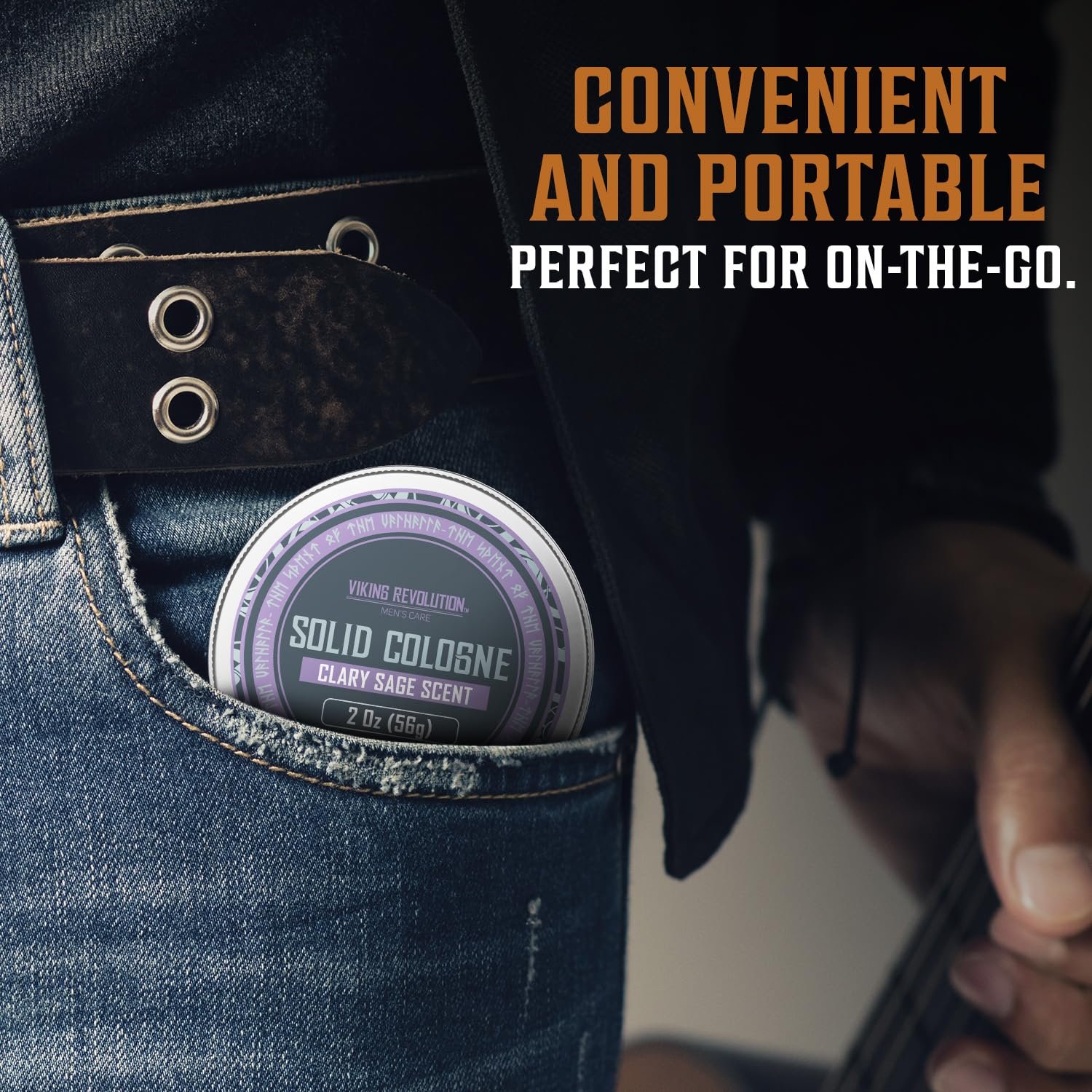 Viking Revolution Clary Sage Mens Solid Cologne Men 2 Oz - Men Solid Perfume with Clary Sage Cologne for Men - Balm Cologne for Mens Cologne Balm Travel Cologne Wax (1 pack, Clary Sage) - Image 3