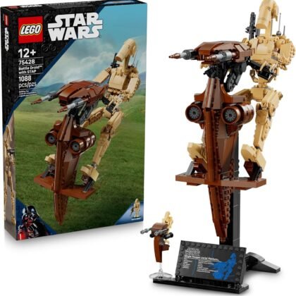 LEGO Star Wars: The Phantom Menace Battle Droid with STAP - Building & Learning Toy for Boys & Girls, Ages 12+ - Star Wars Toy & Model Kit - Gift for Christmas - 75428