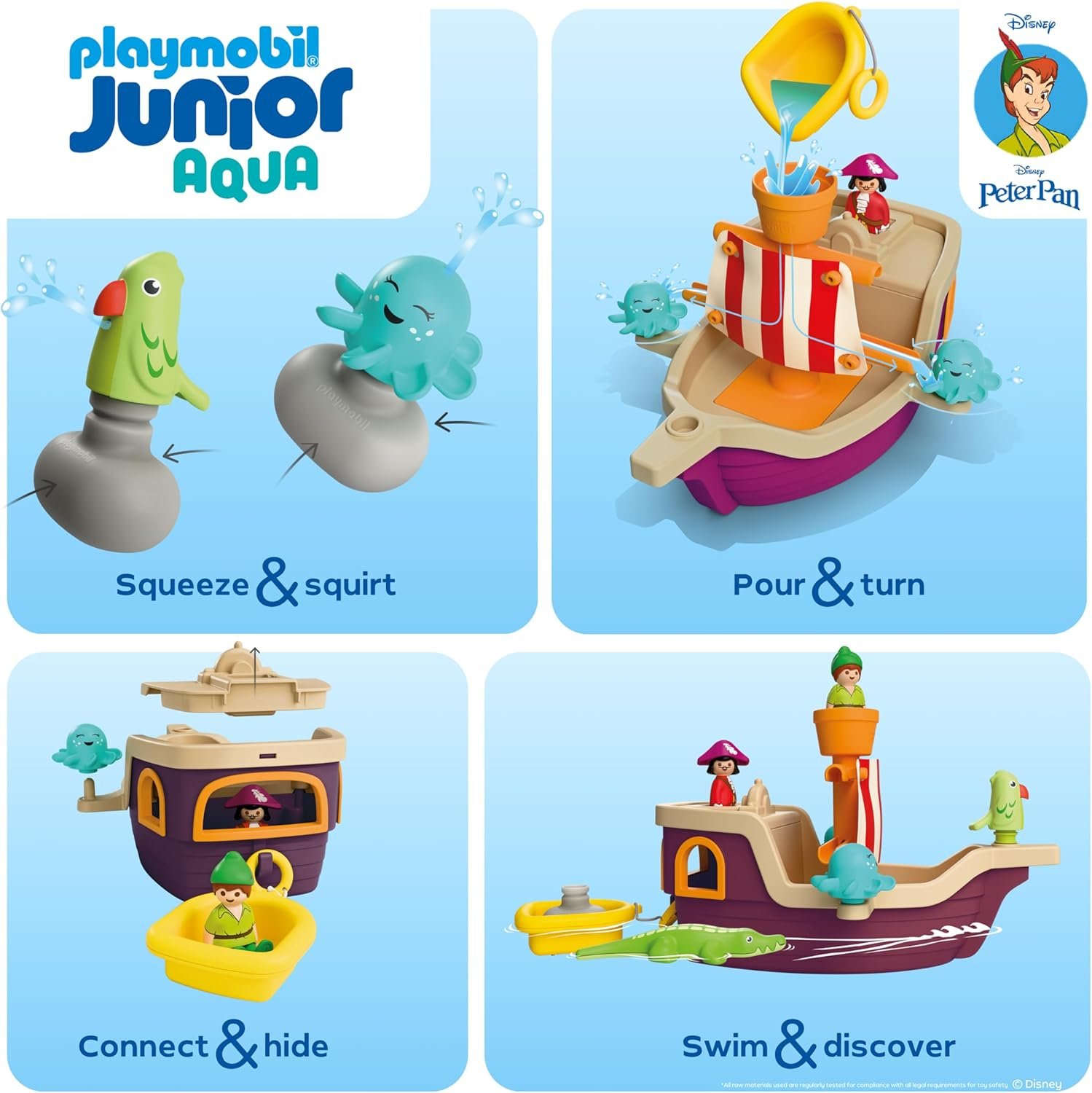 Playmobil Junior & Disney: Peter Pan's Splashing Pirate Ship - Image 4