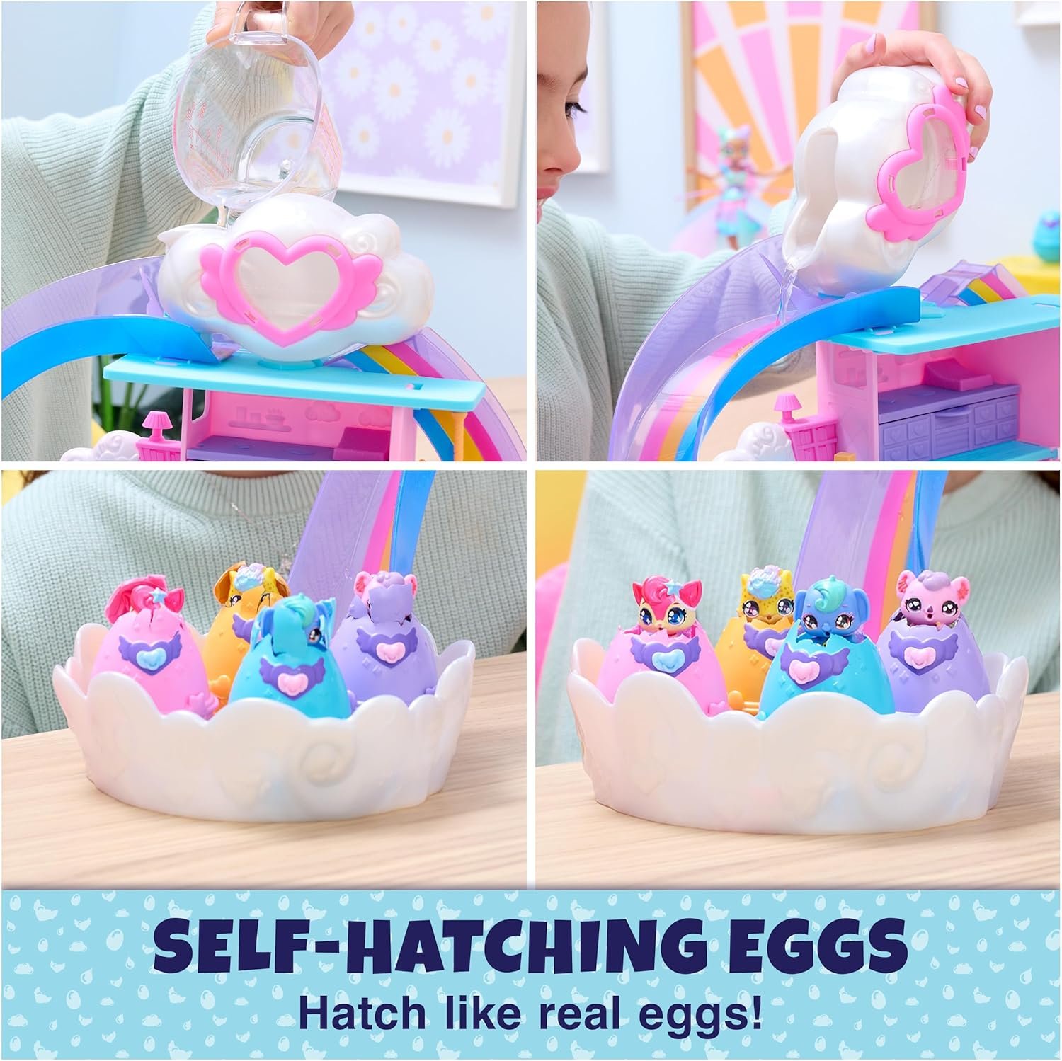 Hatchimals Alive, Hatchi-Nursery Playset Toy with 4 Mini Figures in Self-Hatching Eggs, 13 Accessories, Gifts & Stocking Stuffers for Girls & Boys Ages 3 & up - Image 2