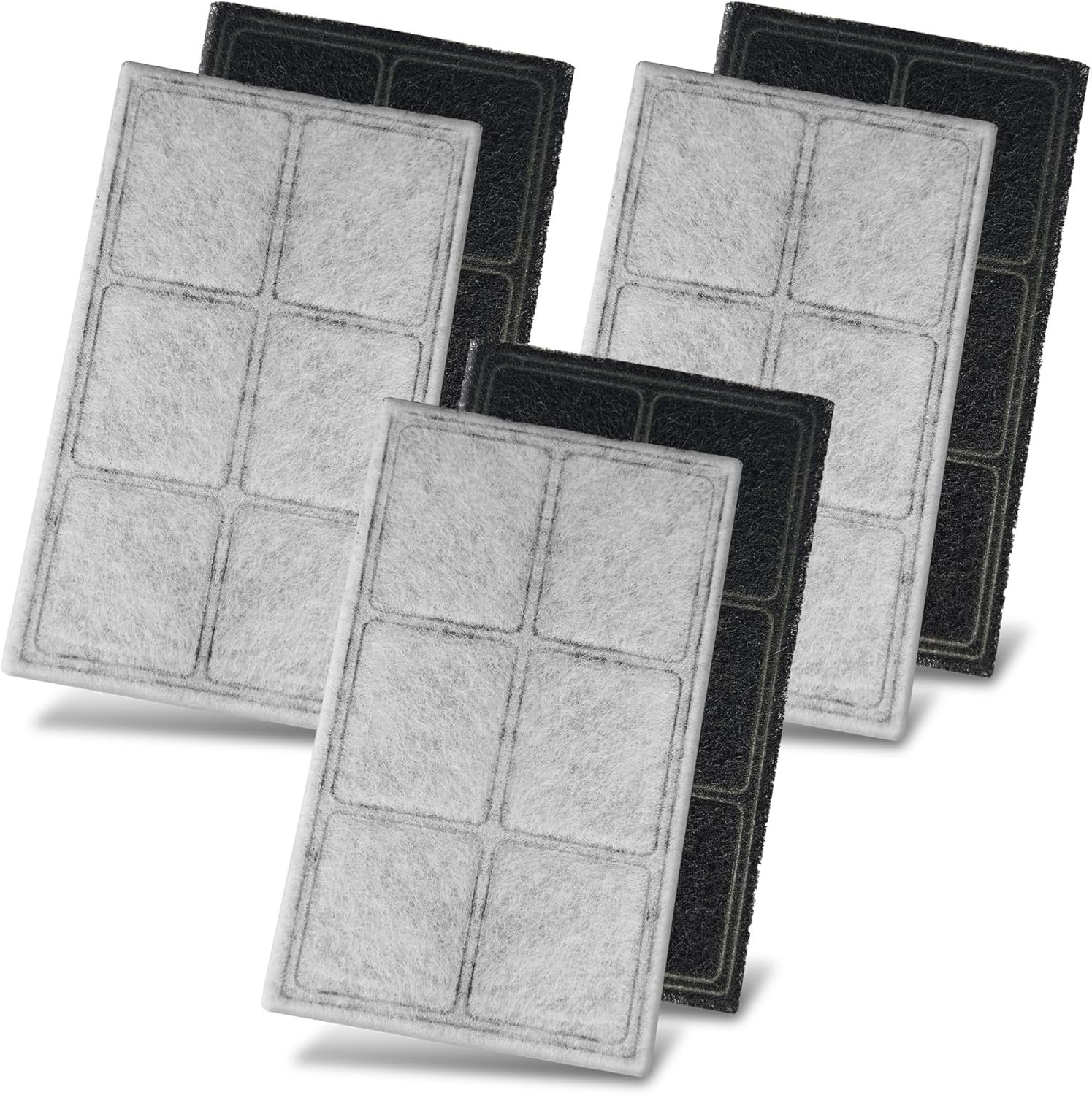 Cat Water Fountain Replacement Carbon Filters Compatible with PetSafe Drinkwell Platinum Pet Fountain, Premium Pet Water Fountain Filter (BLACK, 6 PACK)