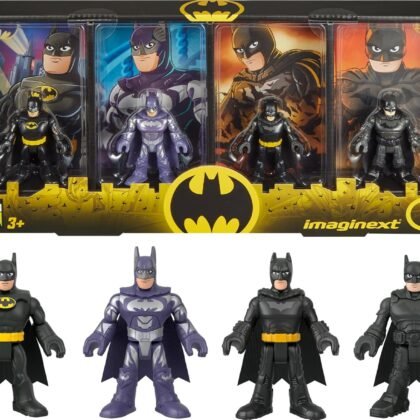 Fisher-Price Imaginext DC Super Friends Batman Toys 85th Anniversary Collection Movie Figure Set for Adult Fans & Preschool Kids Ages 3+ Years