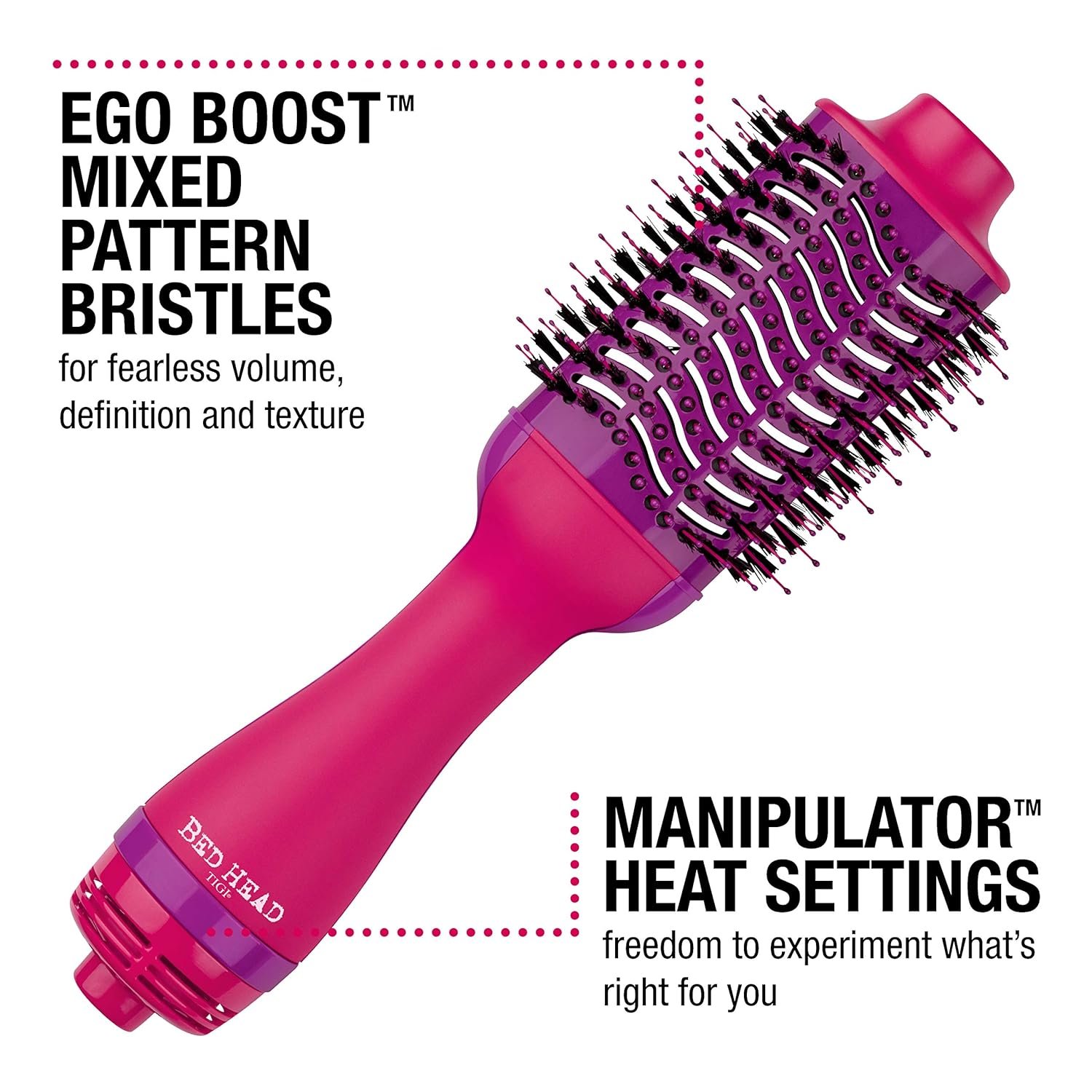 Bed Head One Step Volumizer and Hair Dryer | Dry, Straighten, Texture, Style in One Step (Pink) - Image 4