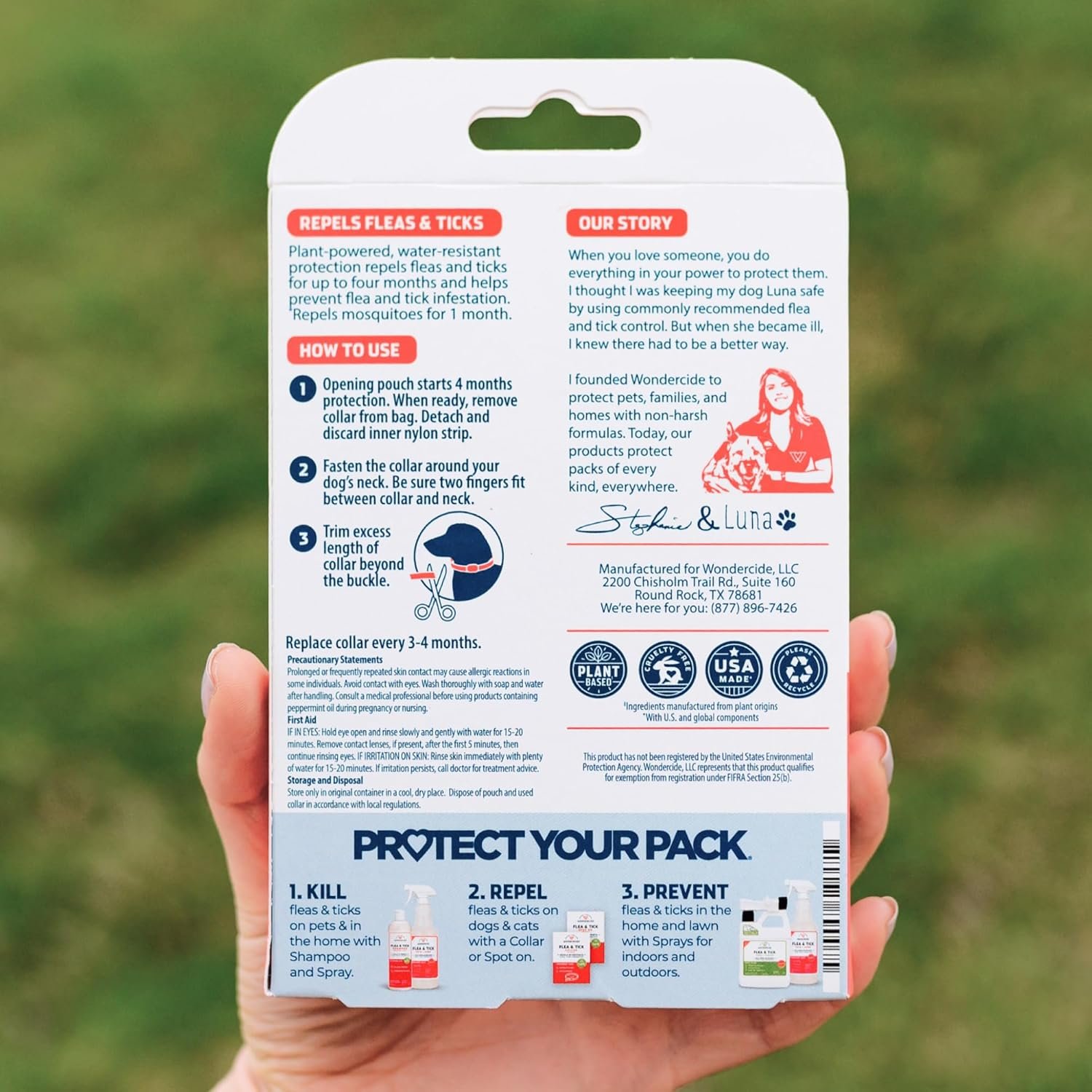 Wondercide Dog Collar - Flea, Tick, and Mosquito Repellent for Dogs - with Natural Essential Oils - Up to 4 Months Protection - Small Medium - Image 2