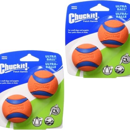 Chuckit! Dog Fetch Toy Ultra Ball Durable Rubber Fits Launcher Small 4 Balls