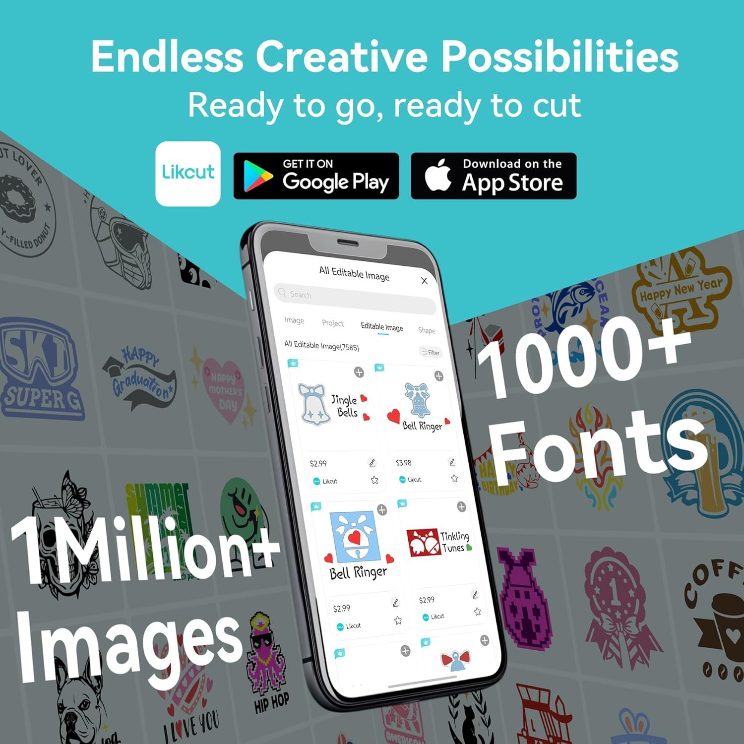 Likcut Vinyl Cutter Machine, Smart Sticker Maker Glee S501 for DIY Joy, Portable Cutting Tool for Crafting Beginner, Compact Design for Home & School Craft Projects, DIY Home Decor, Blue - Image 7