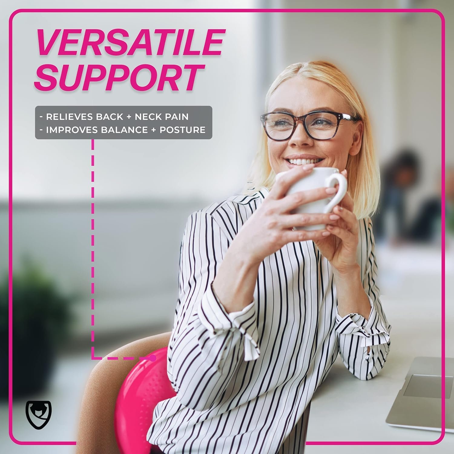 URBNFit Wobble Cushion - Balance Disc for Core Stability, Strengthening, Physical Therapy Exercise, Office Chair or Kids Classroom - Sensory Wiggle Seat Pad w/Air Pump - Image 5