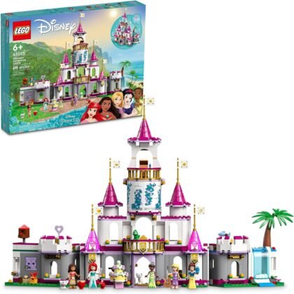LEGO Disney Princess Ultimate Adventure Castle Building Toy 43205, Kids Can Build a Toy Castle, Gift Idea for Boys Girls with 5 Disney Princess Mini-Dolls, Ariel, Rapunzel and Snow White
