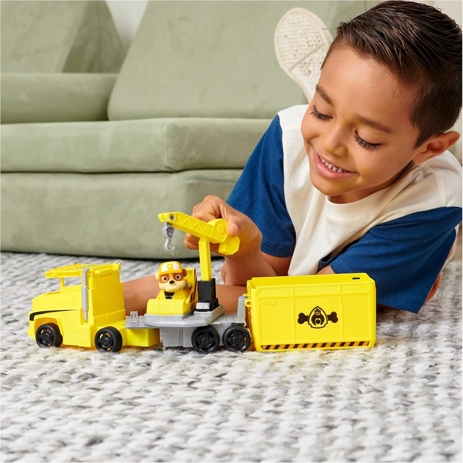 Paw Patrol, Big Truck Pup’s Rubble Transforming Toy Trucks with Collectible Action Figure, Kids Toys for Ages 3 and up - Image 2